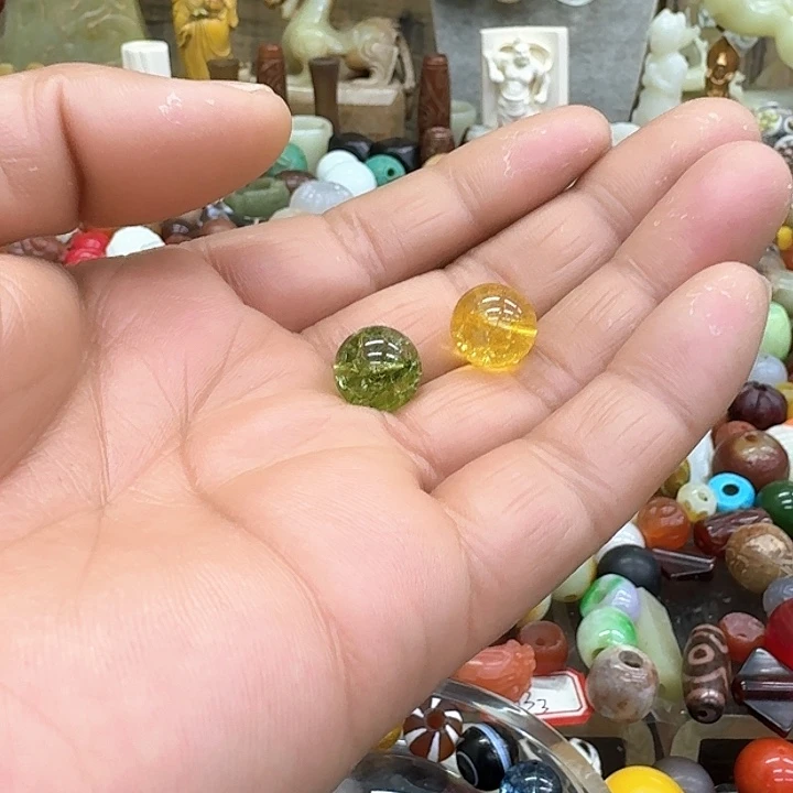 玛瑙/玉髓珠宝半成品合金豆***3