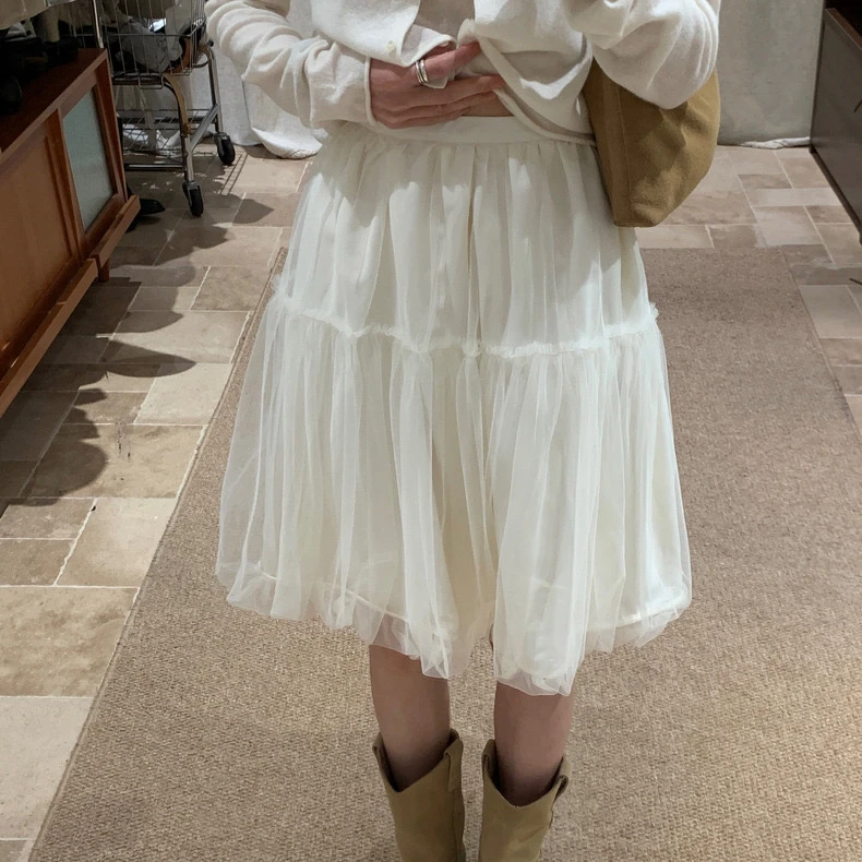 【曼曼子】灵动一瞬 超仙蓬蓬裙花苞半身裙s6807