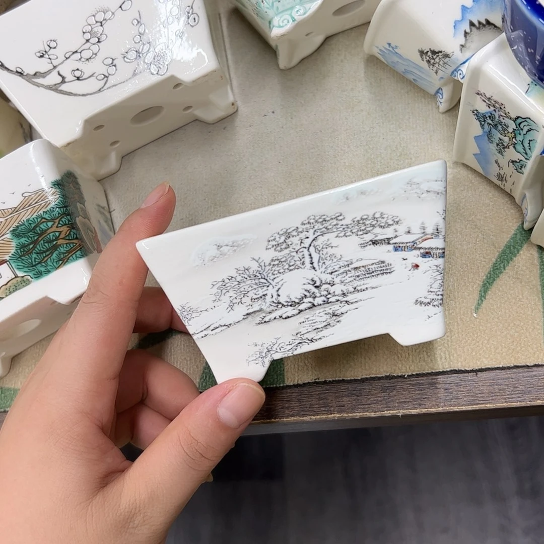 白泥花盆393号瑕疵10/7.5/5cn