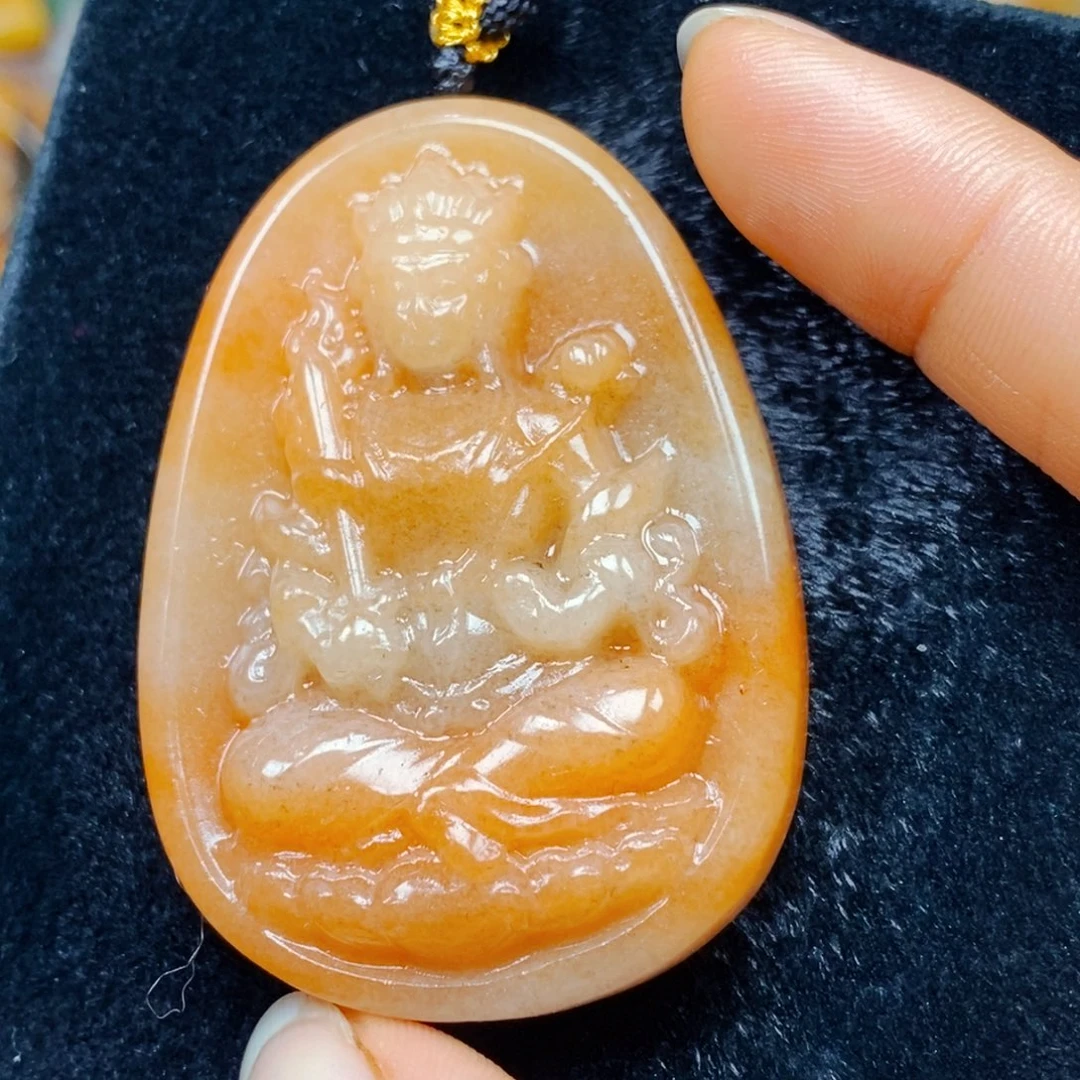 未镶嵌石英质玉（黄龙玉）吊坠(不含链)