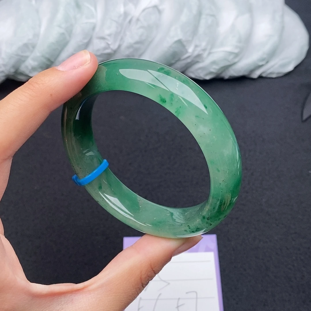 竹牌天然A货非洲翠手镯25