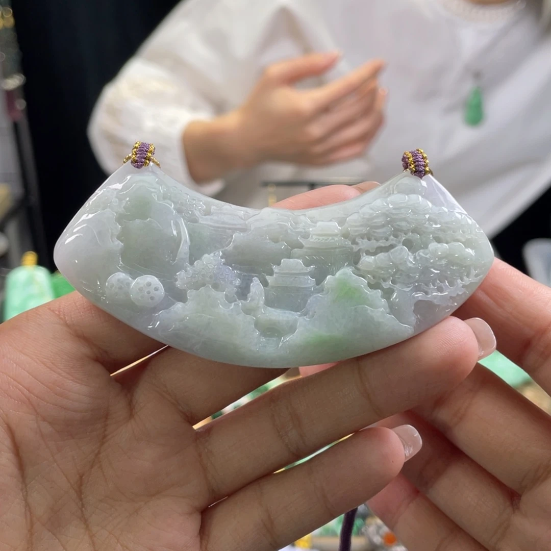 翡翠颈饰未镶嵌代编织
