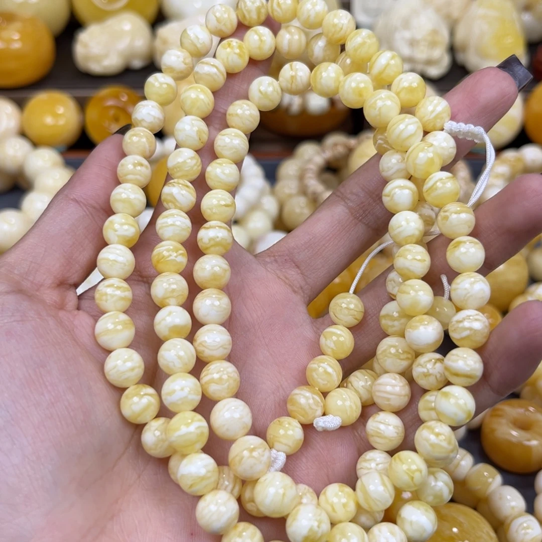 琥珀未镶嵌手串8+