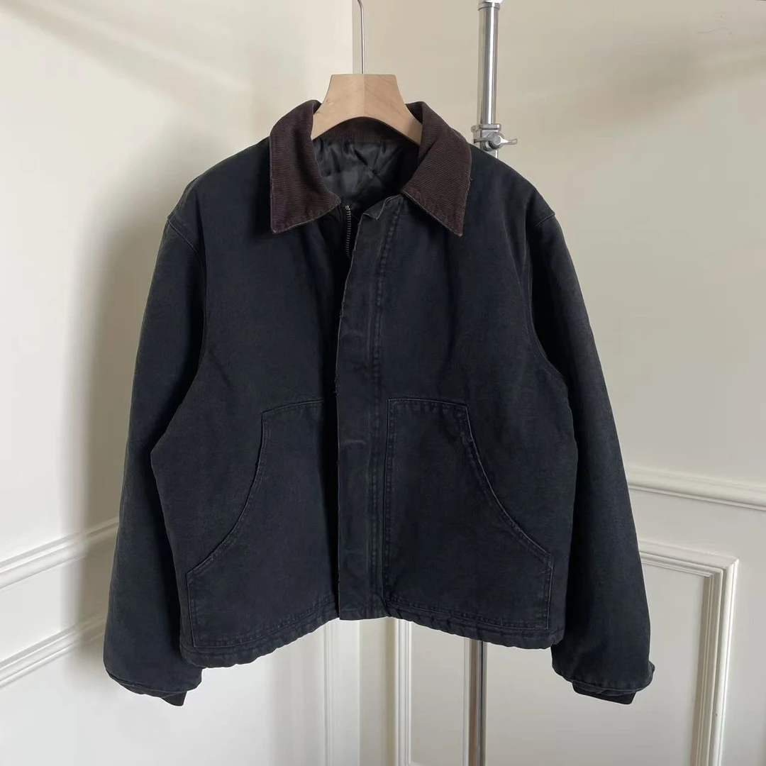 【孤品清货价】底特律工装夹克外套 复古痞帅翻领拼接美式上衣