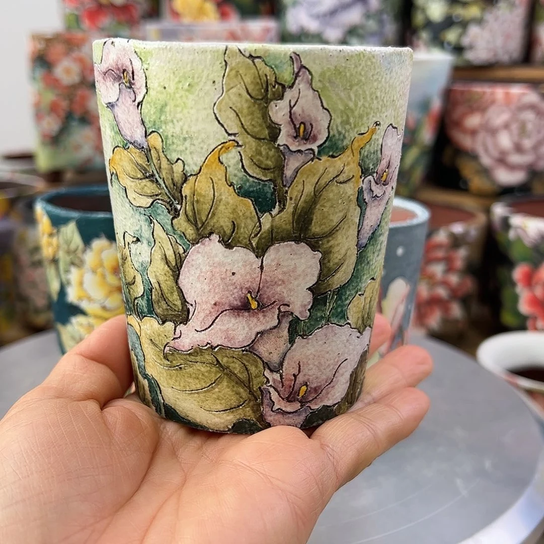 景德镇陶瓷花盆景德镇陶瓷花盆