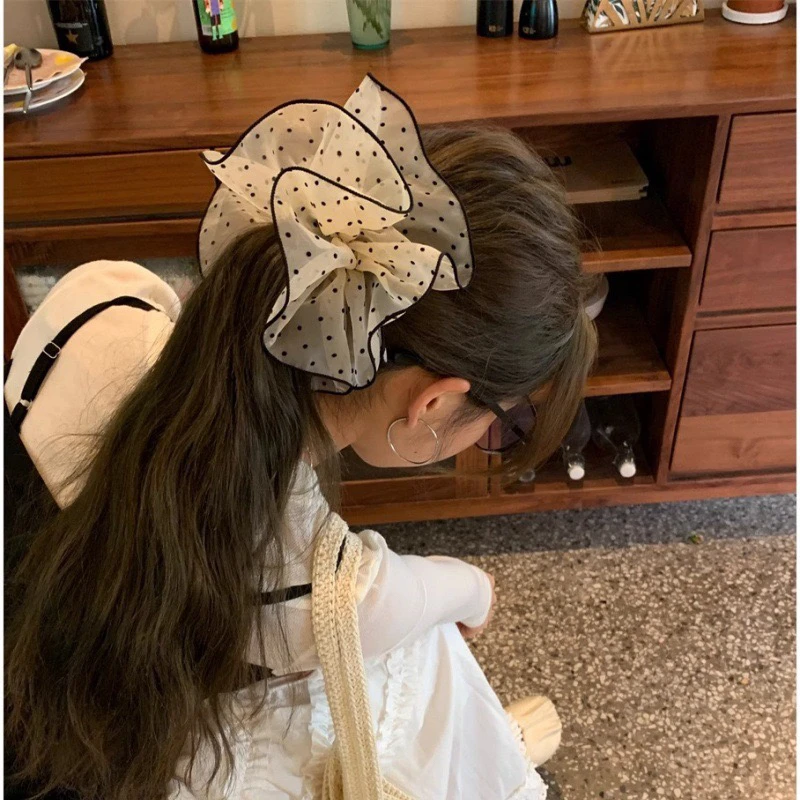 【首尔姐妹】韩国东大门新款发饰气质波点发圈高级扎头发低马尾头绳