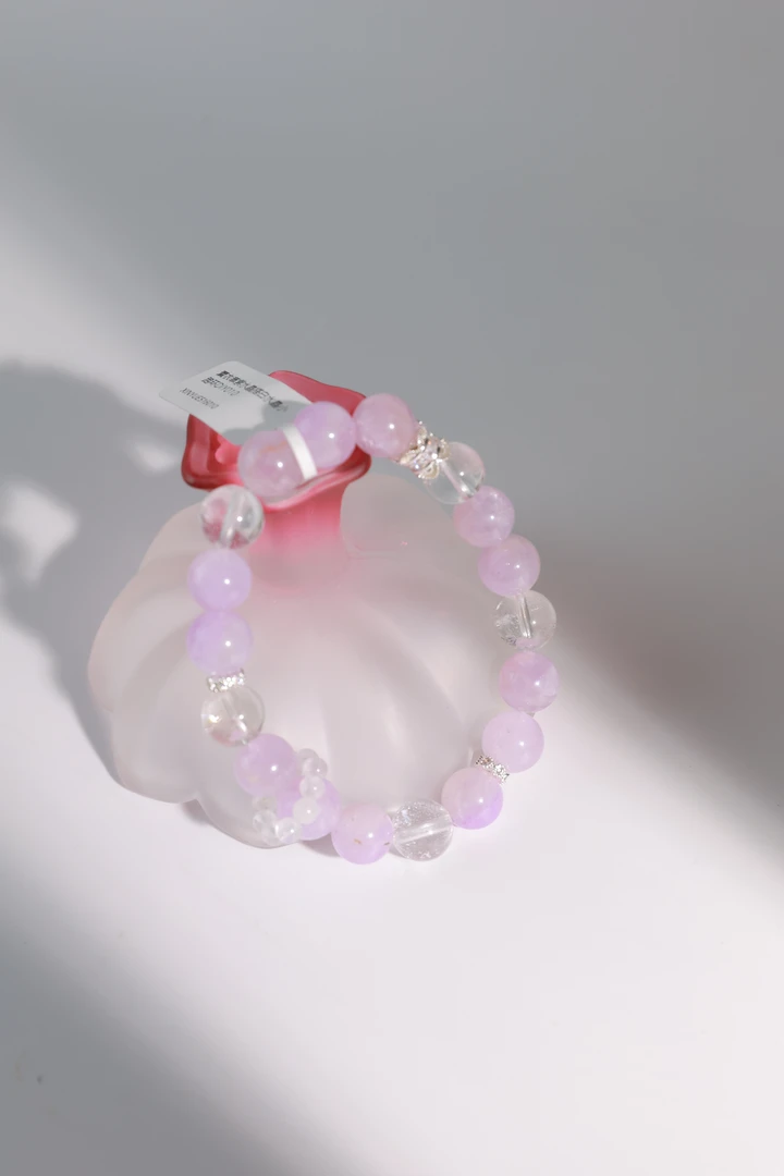 晶灵日记*紫雾星河*薰衣草紫水晶白水晶手串（多样性发其一）