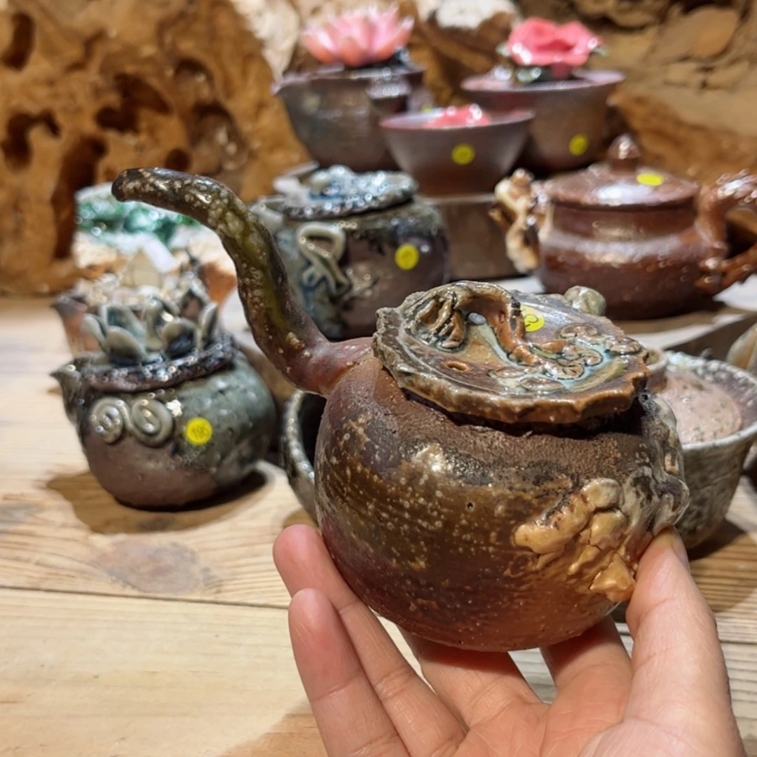 【闪购商品】柴烧茶具纯手工侧把壶25