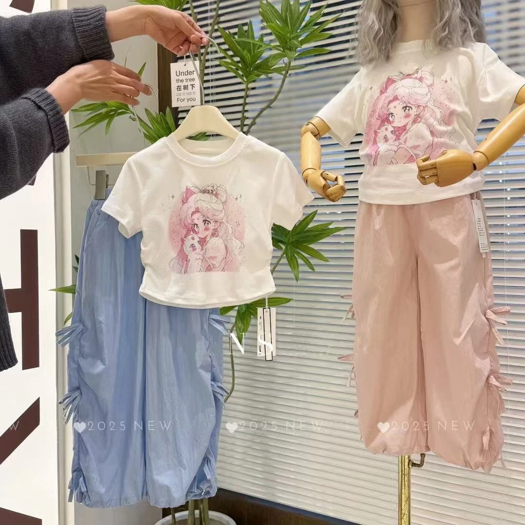 【实体品质】533~夏季新款女童圆领短袖T恤小女孩半袖上衣~