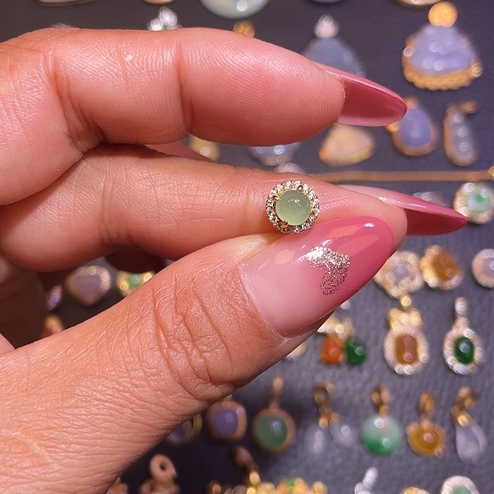 翡翠银S925镶嵌颈饰