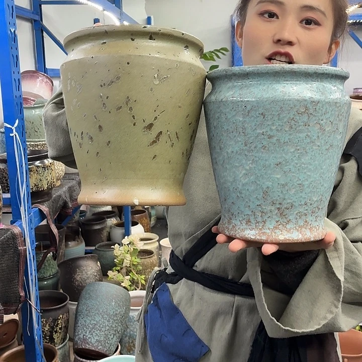 18×21 -粗陶花盆有孔-买买买