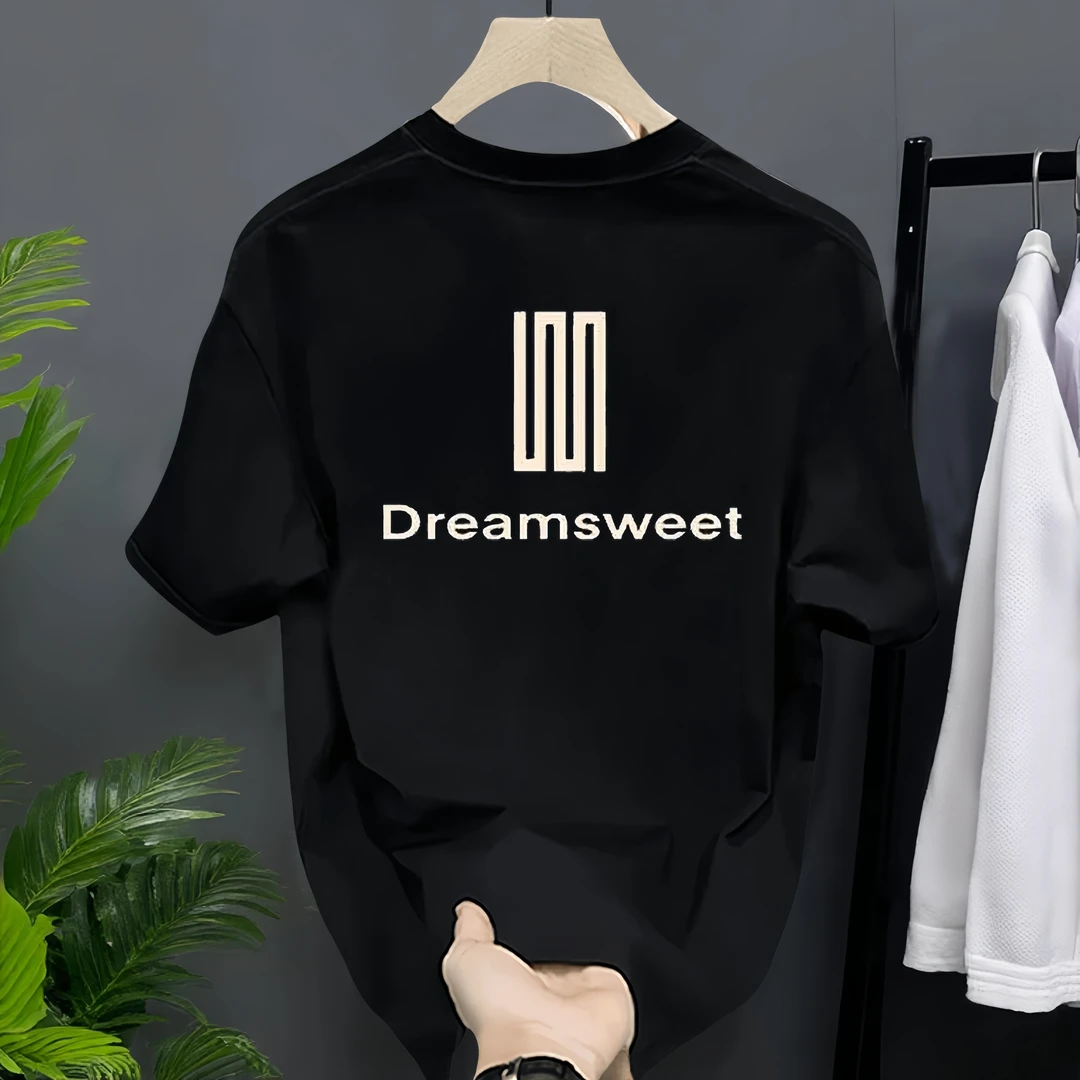 追属美式高街重磅短袖t恤男款夏季潮牌字母宽松大码百搭圆领上衣