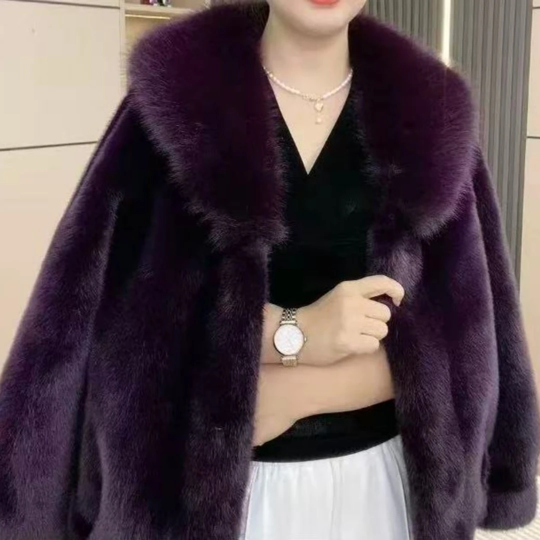 【正品】2025~22女款升级版时尚短款百搭毛领外套