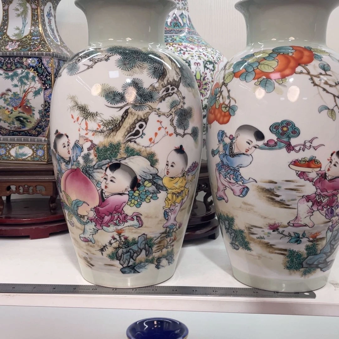 摆件A****缝景德镇陶瓷现代工艺品摆件