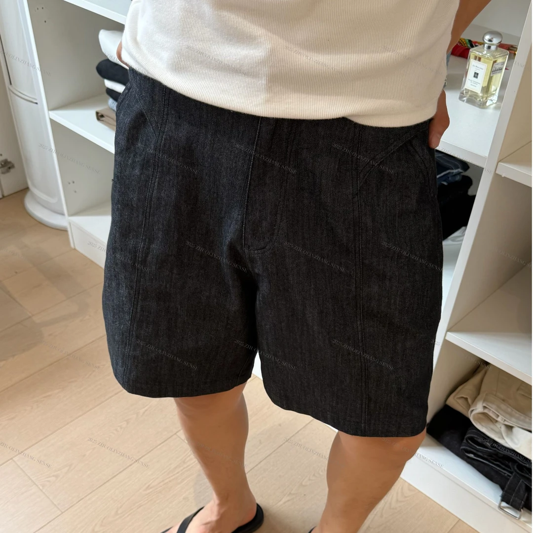 ZHUOLINZHANG / 新贵老钱直腿休闲裤中腰微宽松显高百搭直筒短裤