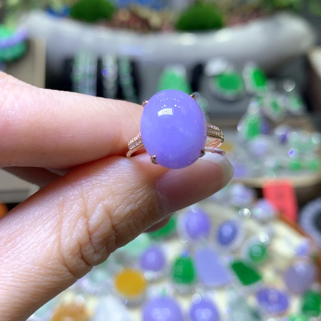 【闪购商品】翡翠颈饰18K金镶嵌翡翠吊坠项链