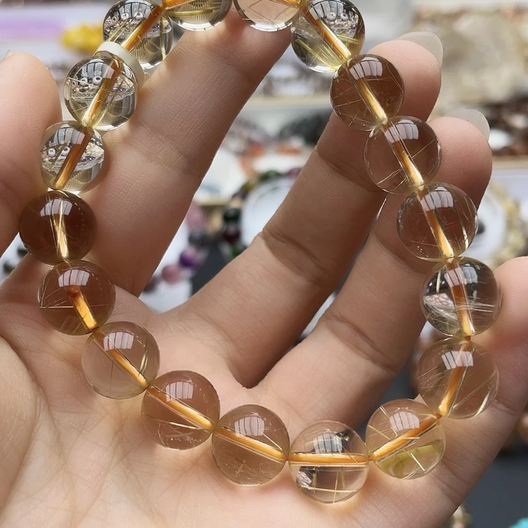 发晶手串未镶嵌金发晶