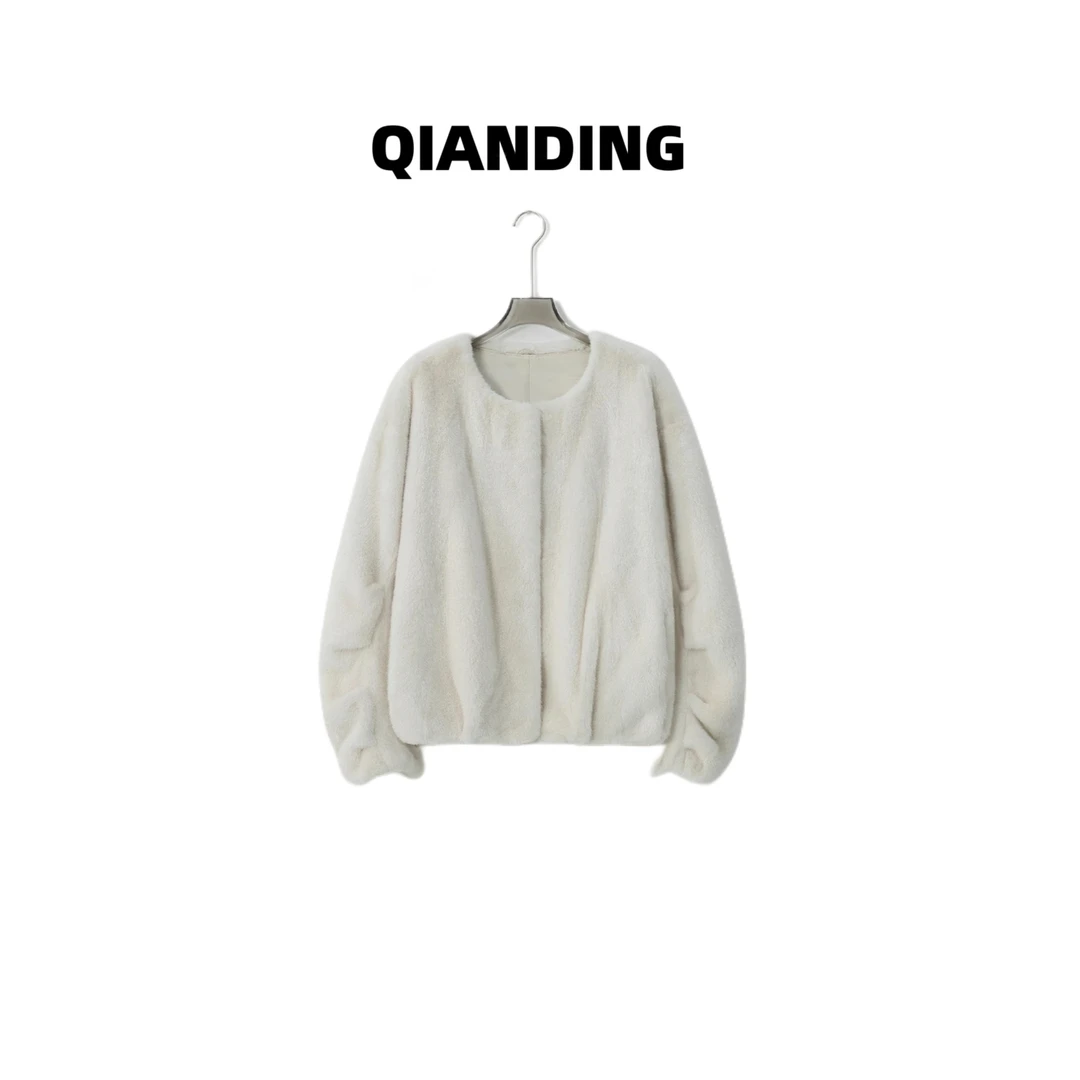 【QIANDING】雪裘女王（整条短二小母貂）芬兰SAGA皮草2620