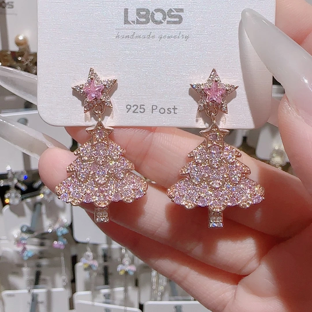 锆石铜合金925银耳环