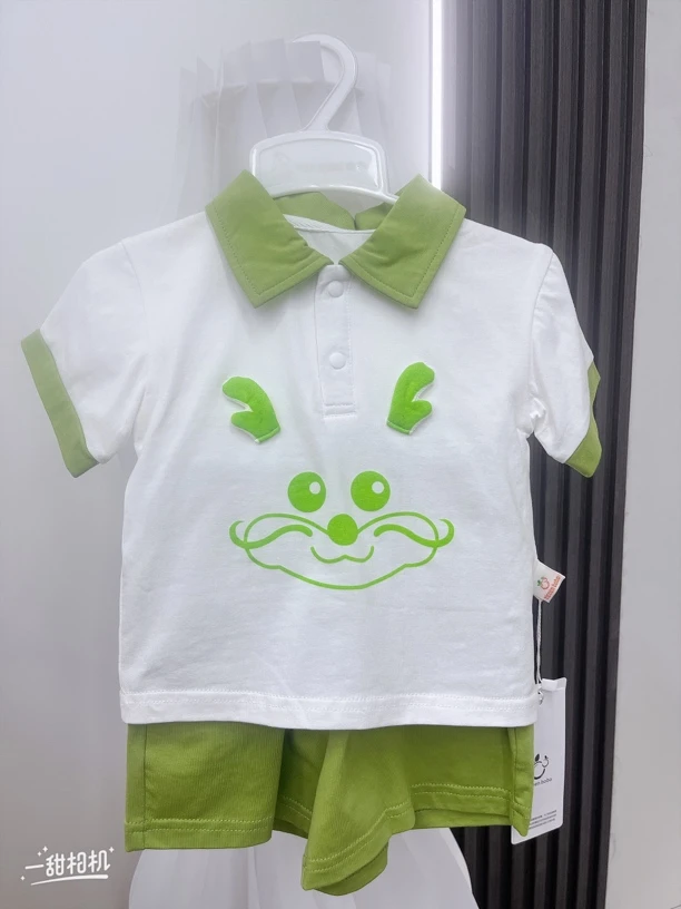 菲恬家-甜橙泡泡短袖套装