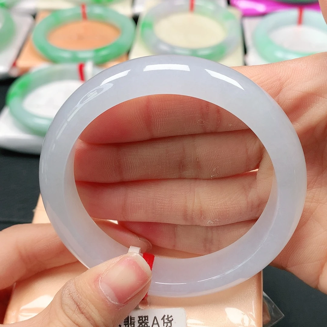 翡翠手镯未镶嵌天然翡翠手镯57