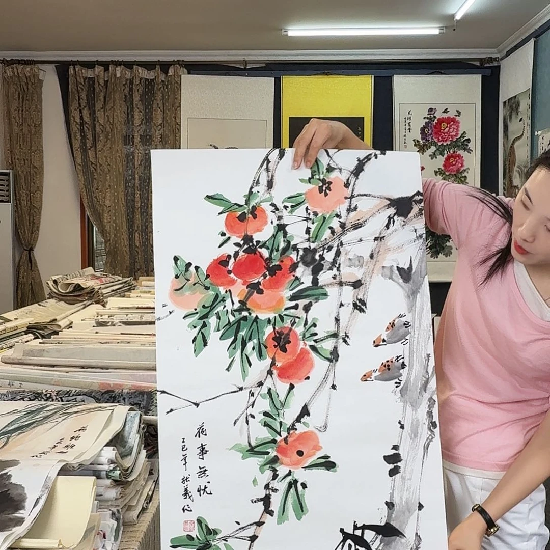 纯手绘国画年画作品