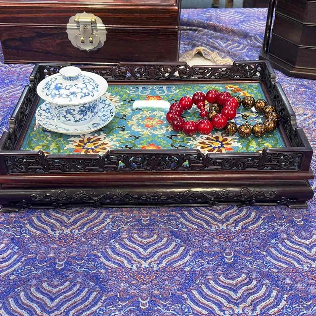 【闪购商品】红酸枝木类成套家具茶盘