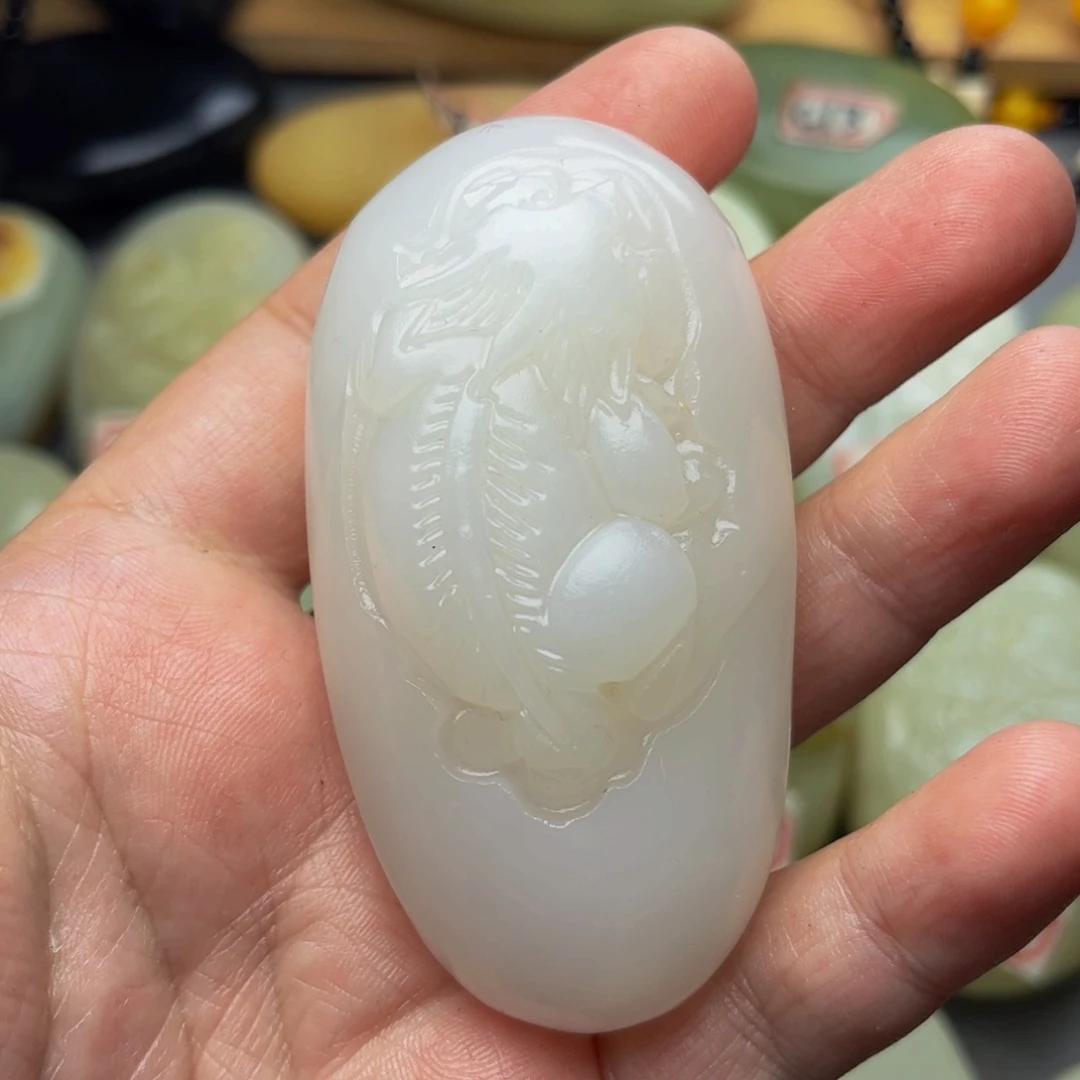 石材方解石手把件貔貅