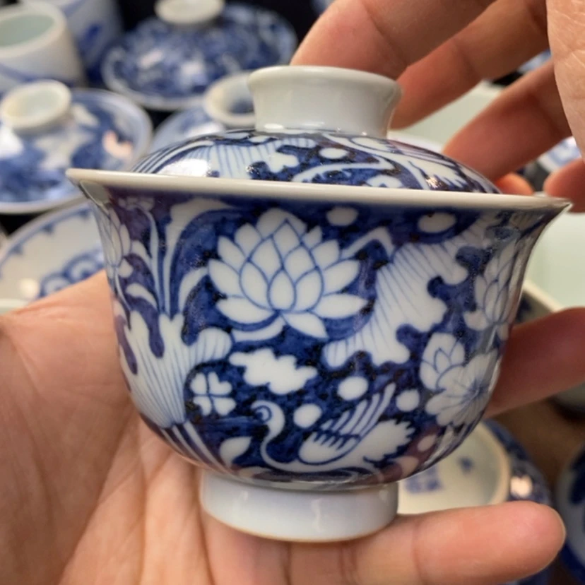 【闪购商品】景德镇青花瓷盖碗