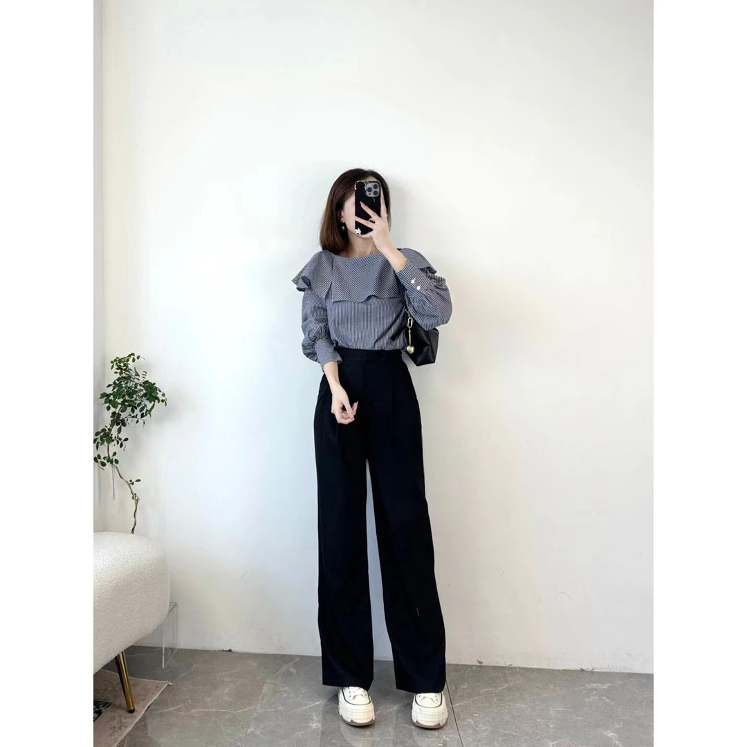 【4798】时尚套装新款秋冬季休闲简约上衣搭配休闲裤子显瘦百搭时尚