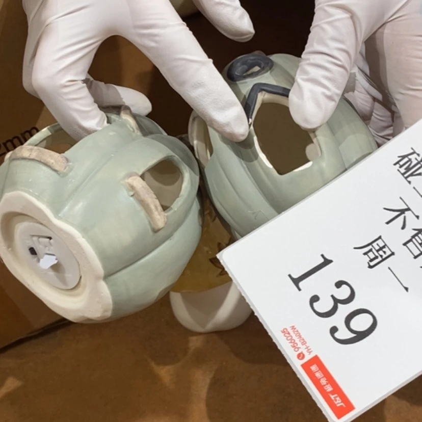 【闪购商品】摆件迷***头陶瓷摆件瑕疵特卖