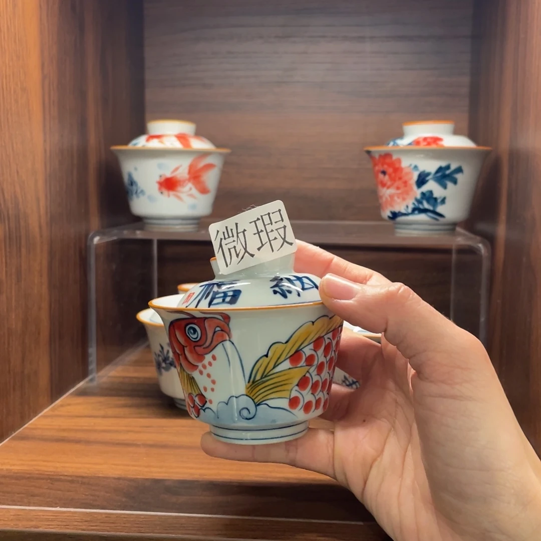 微瑕釉下彩纯手绘