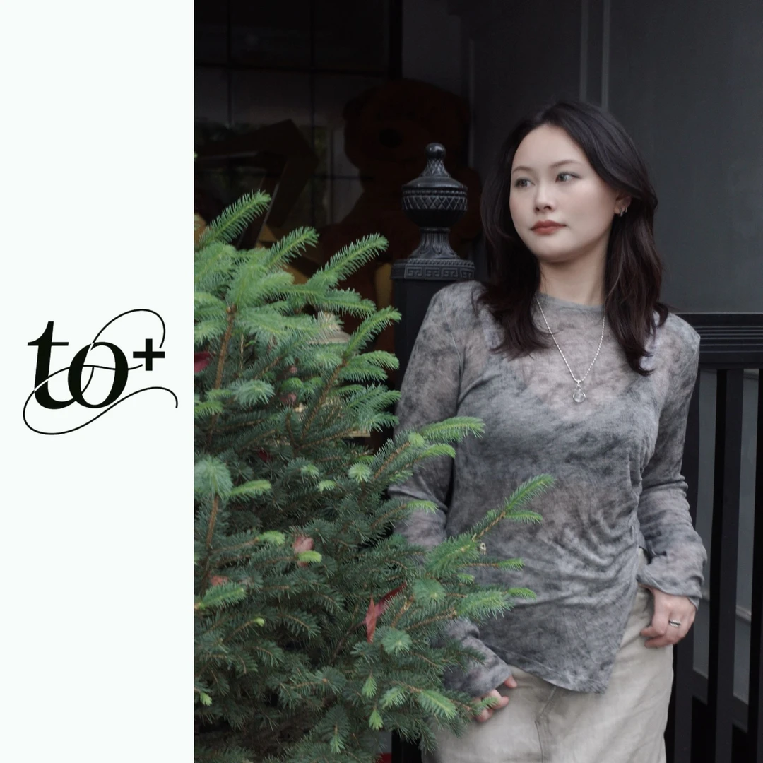 to+衣橱丨【灰眠衫】夏季透气软糯亲肤垂感晕染花灰显瘦休闲衫