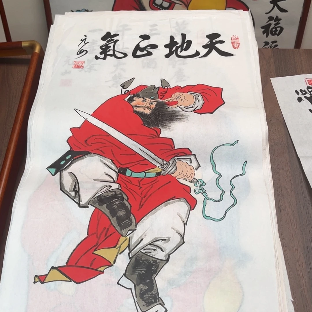 国画纯手绘禅意画直播作品