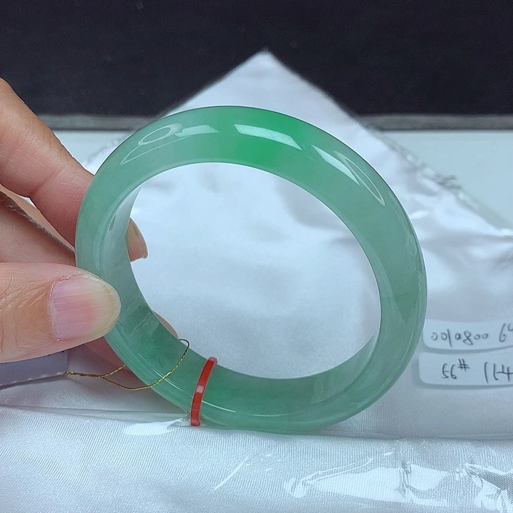 翡翠未镶嵌手镯56圈0691