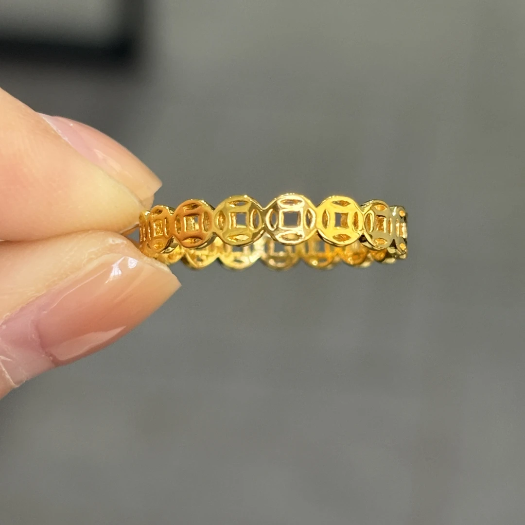 钱币戒指足金999