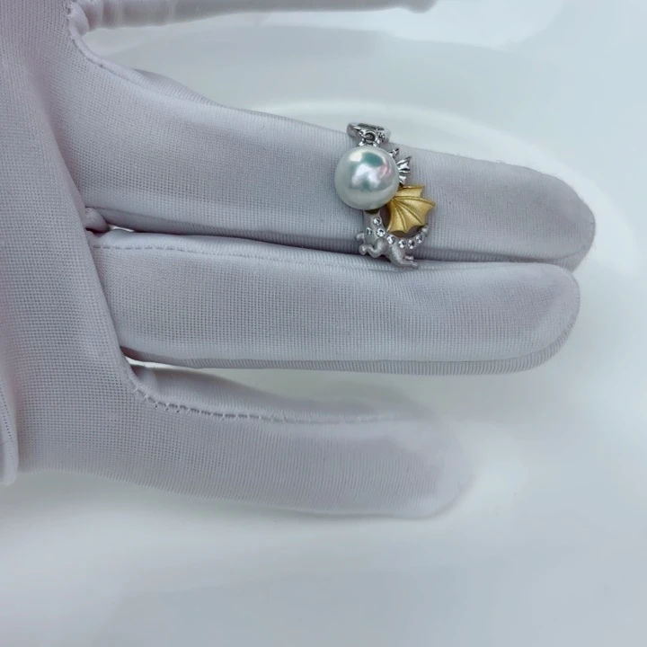 吊坠(不含链)银S925镶嵌淡水珍珠9-10mm