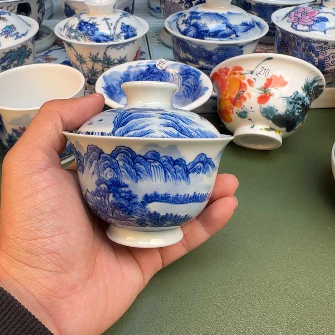 纯手工纯手绘茶具石头251