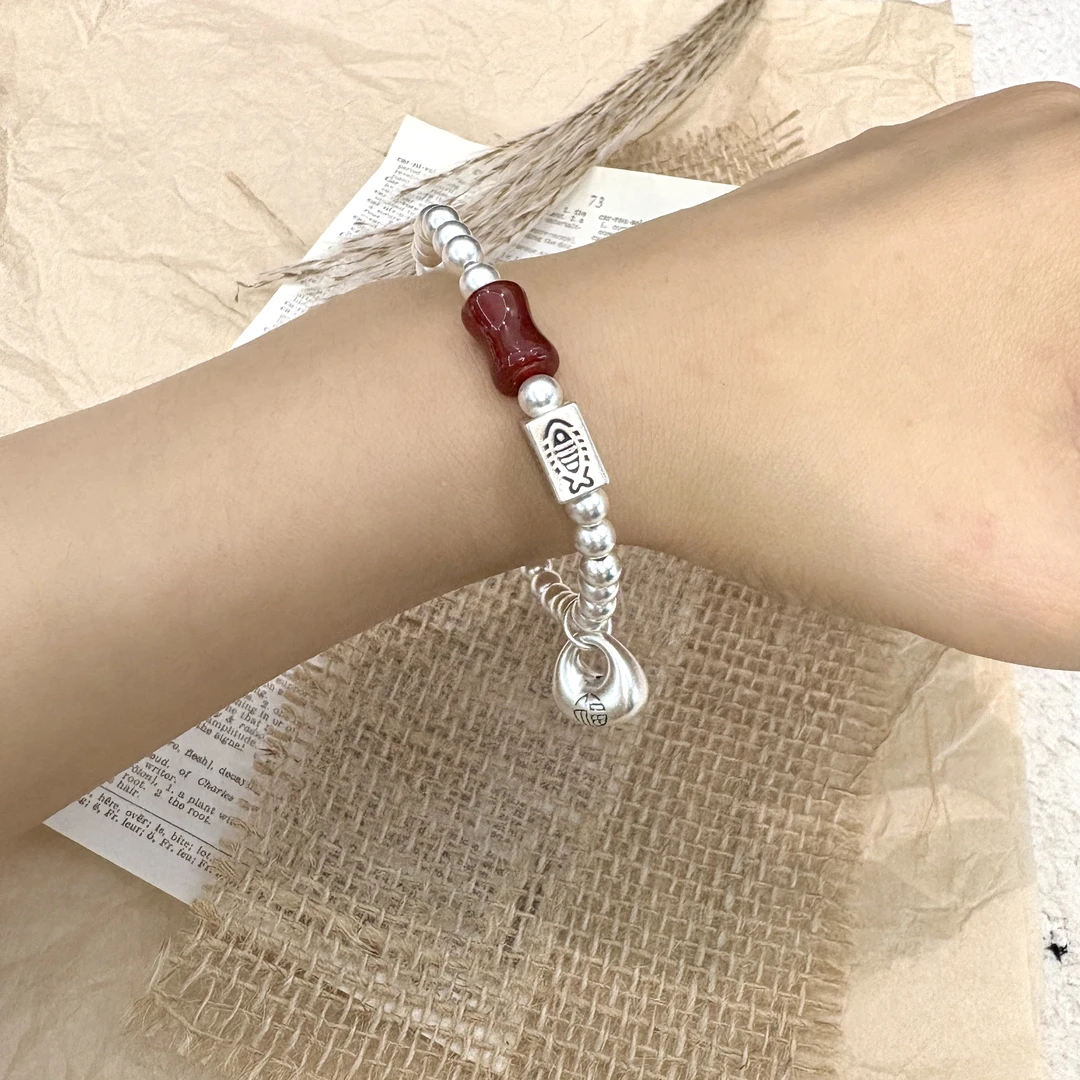 足银手链 足银手链-足银999古法（平安升福）素雅简约时尚大气手链