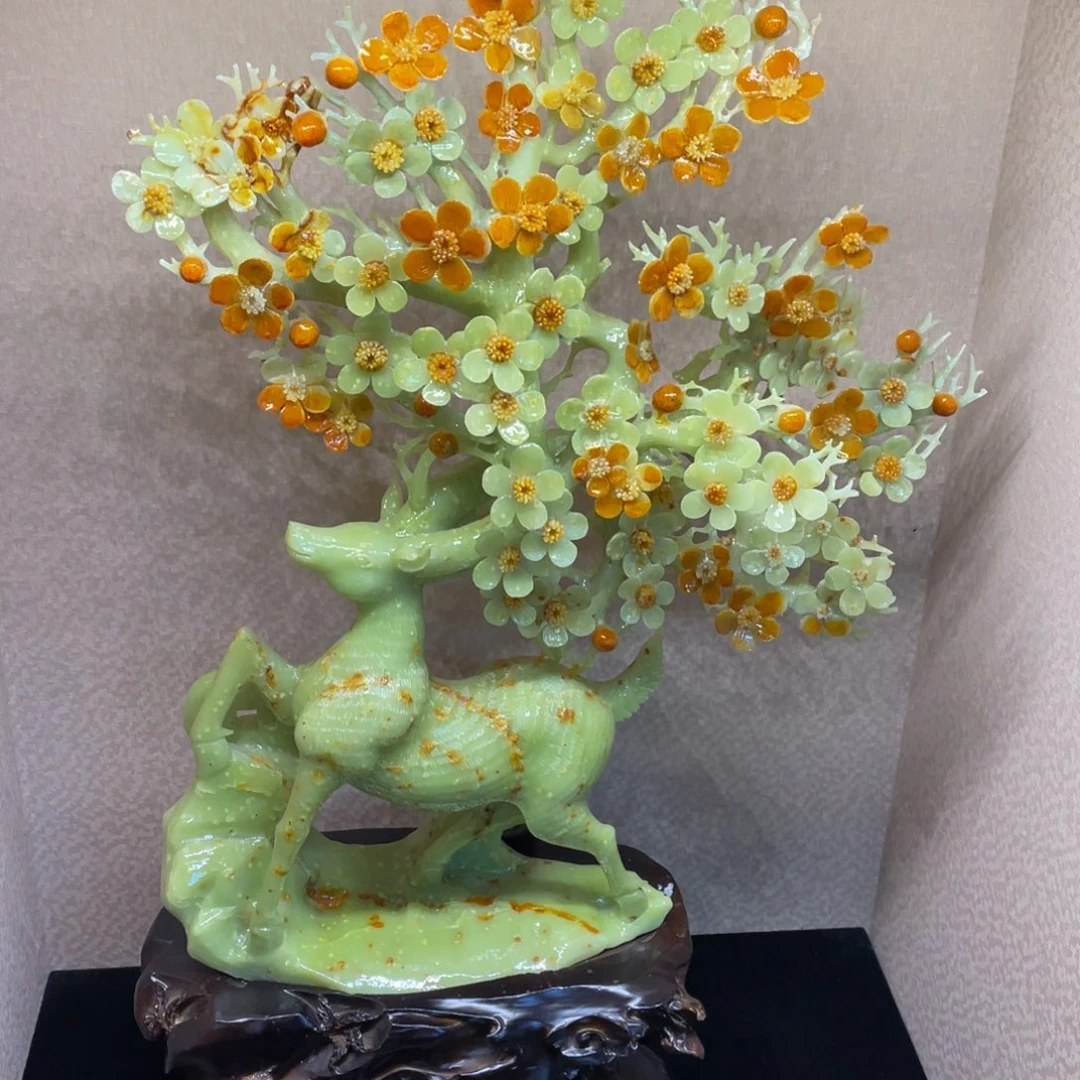 蛇纹石玉未镶嵌摆件