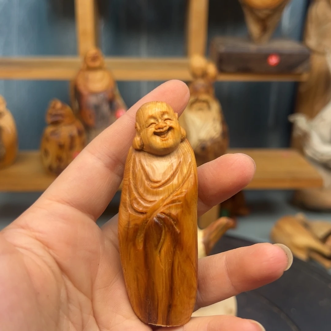 木塞*风崖柏木摆件手把件
