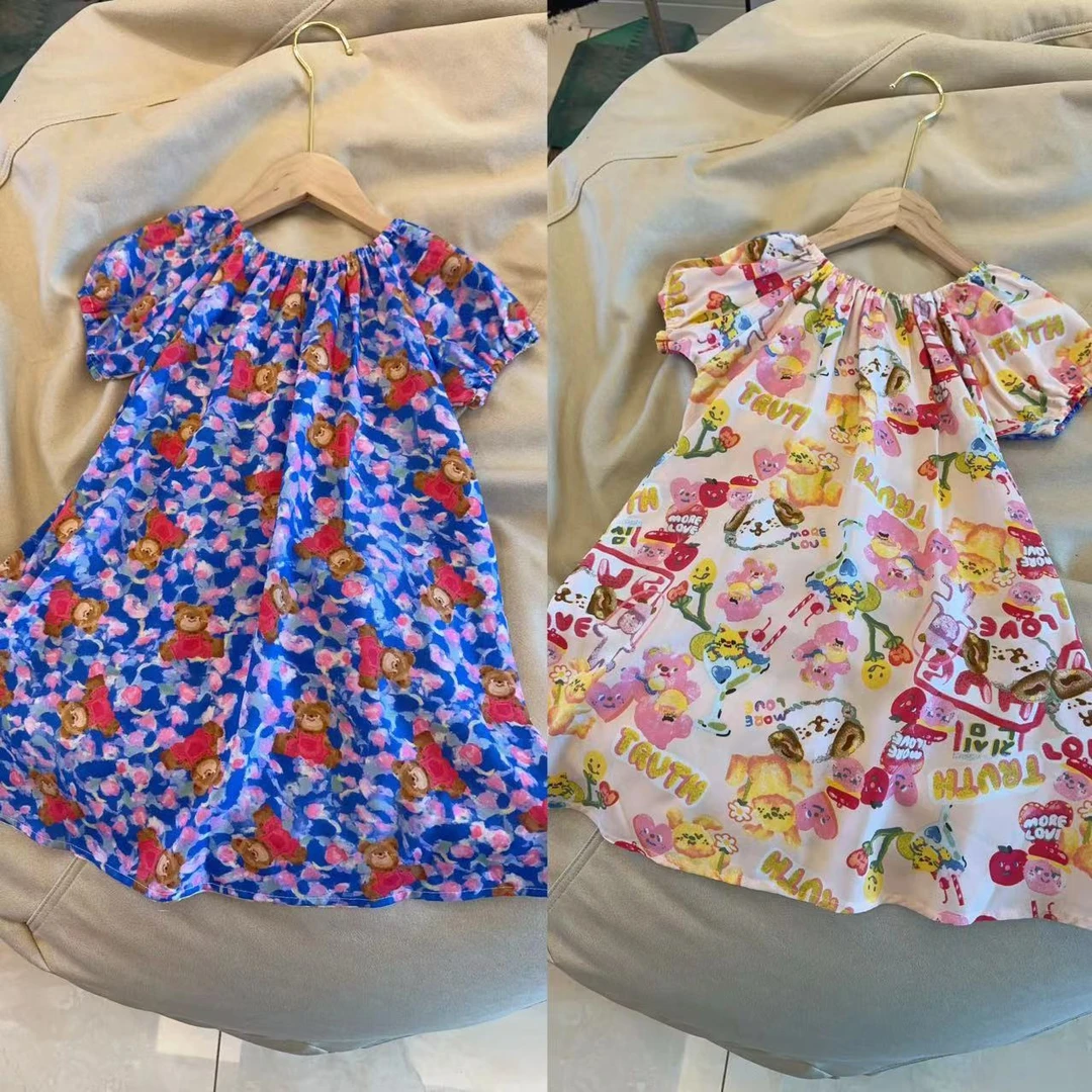 158  AB宝蓝裙款中长款连衣裙俏皮童真短袖圆领设计舒适又可爱