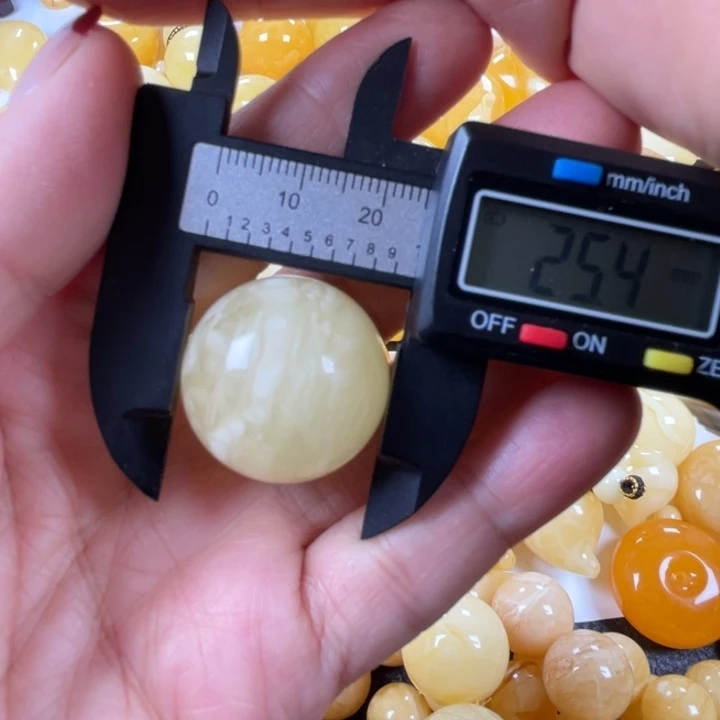 裸石蜜蜡未镶嵌蜜蜡圆珠