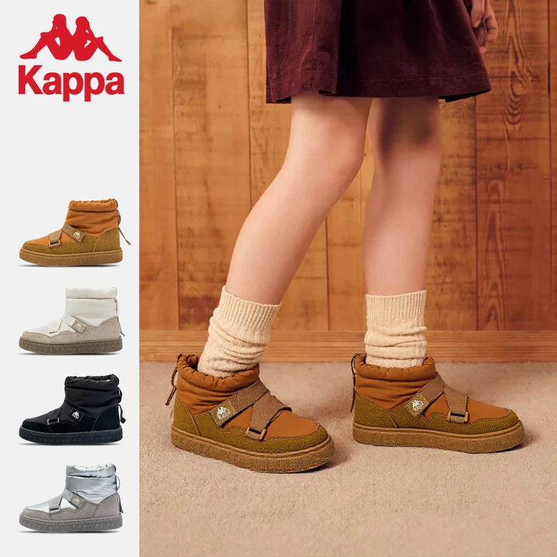 kappa卡帕儿童雪地靴加绒女童12-15岁冬防水防滑保暖KAZD1234113