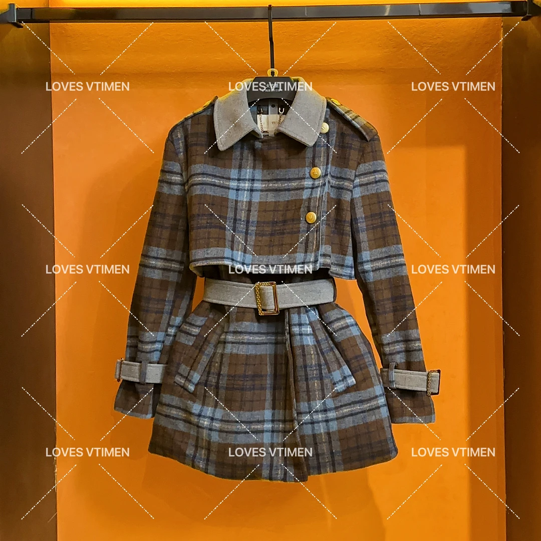 【大胆专属】白鸭绒羽绒服时尚格子百搭拼接防风外套LOVES-A1193