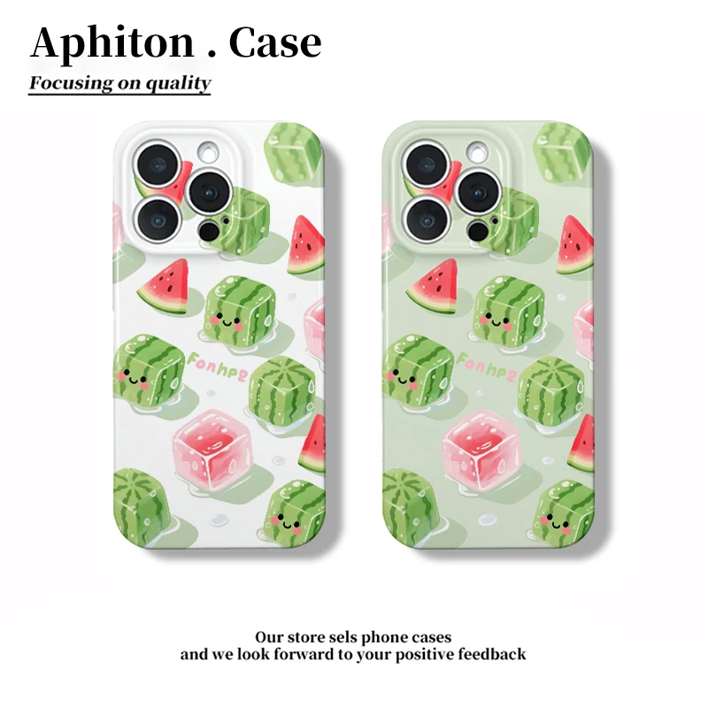 GGBond卡通冰块西瓜适用苹果16菲林硬手机壳华为p70vivoppo小米15