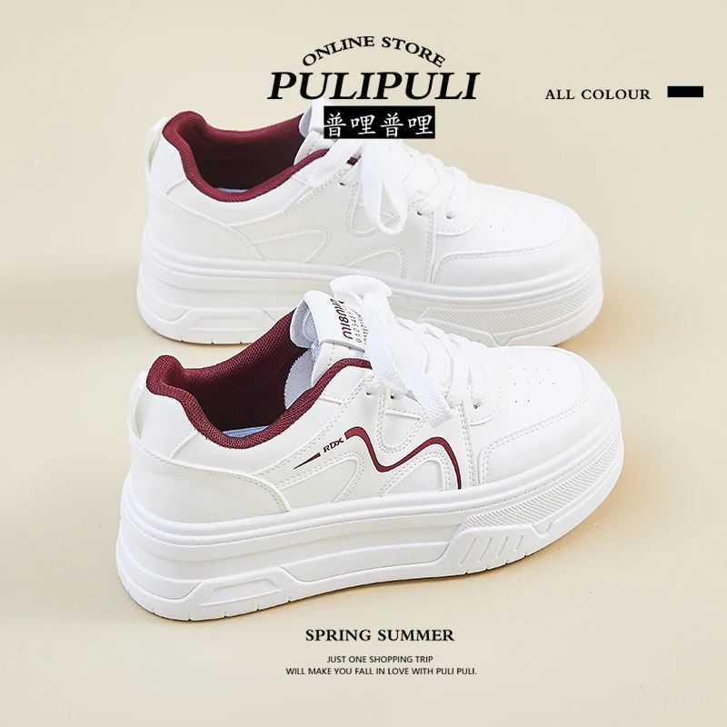 厚底增高小白鞋女秋季新款学生ins百搭时尚爆款校园风运动板鞋子