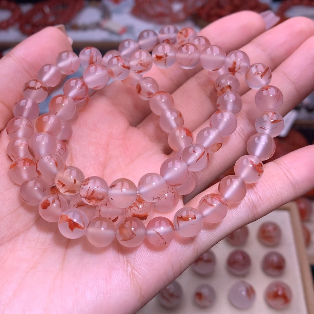 南红玛瑙未镶嵌珠宝半成品三圈1