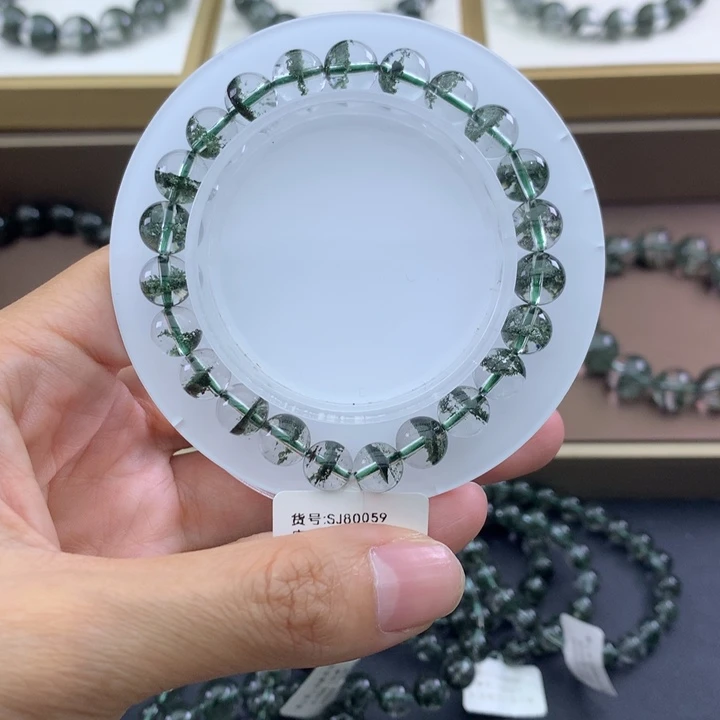 未镶嵌手链水晶绿幽灵