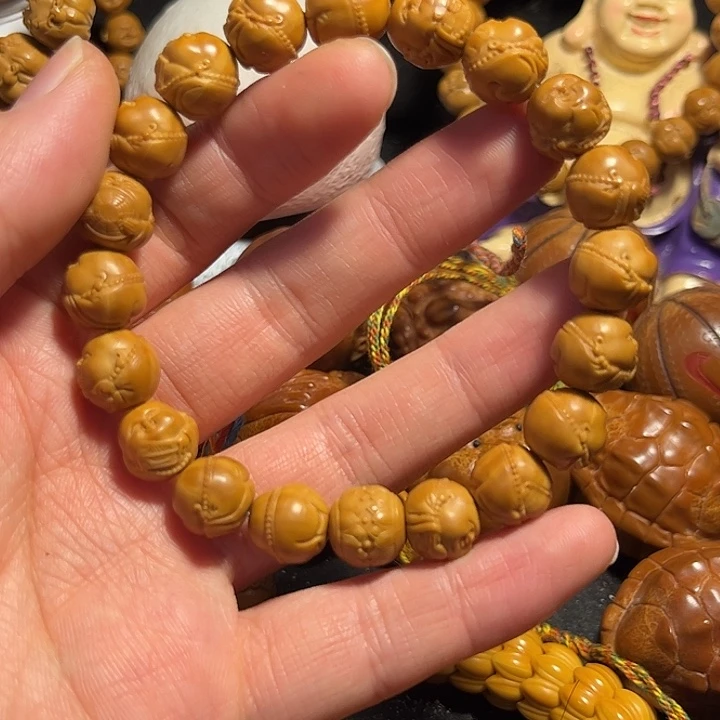 橄榄核手串/手链猴头精工弥勒